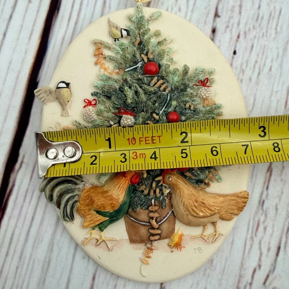 Hallmark Marjolein Bastin 1996 Rooster Christmas Tree Ornament Nature Sketchbook